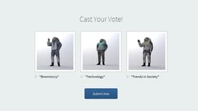 Les trois designs de tenues d'astronautes proposées au vote des internautes par la Nasa.