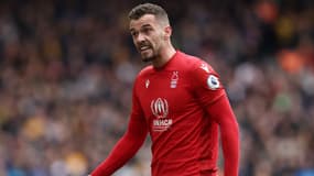Harry Toffolo avec Nottingham Forest, le 1er avril 2023