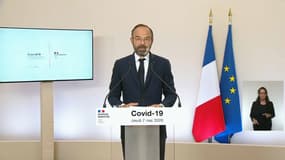 Edouard Philippe présente les derniers détails du plan de déconfinement, le 7 mai 2020.