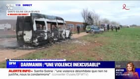 Sainte-Soline: 4 véhicules de gendarmerie incendiés par les manifestants