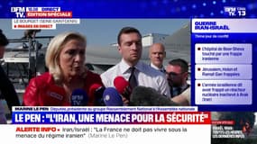 Conflit Israël/Iran: "Donald Trump a raison d'entretenir le flou", dit Marine Le Pen (RN) au salon du Bourget