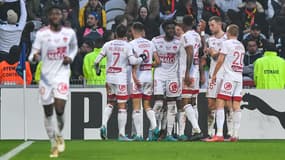 Le Stade Brestois, à Lens le 5 mars 2022