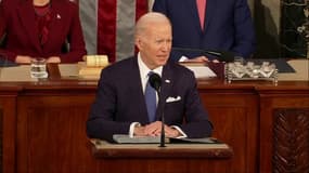 Joe Biden lors du Discours sur l'état de l'Union, le 7 février 2023