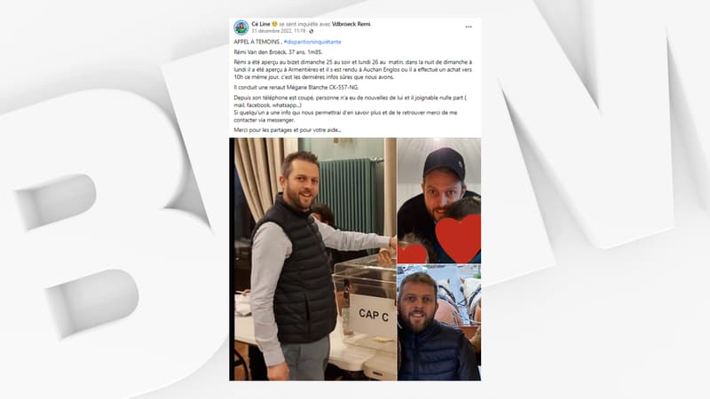 Nord: un appel à témoins pour retrouver un homme de 37 ans disparu depuis une semaine