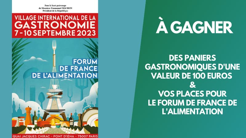 A gagner : des paniers gastronomiques et vos entrées pour le Forum de France de l’alimentation