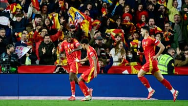 Nico Williams et Lamine Yamal avec l'Espagne, quart de finale retour de Ligue des nations, 23 mars 2025