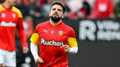 Jimmy Cabot pendant un échauffement avec Lens en Ligue 1, mai 2024