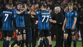 L'Atalanta Bergame après sa qualification en demi-finale de Ligue Europa contre Liverpool, le 18/04/2024