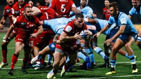 Guillaume Marchand avec le LOU contre les Bulls de Pretoria, à Lyon le 20 janvier 2023