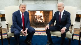 Le président américain élu Donald Trump et le président démocrate sortant Joe Biden, le 13 novembre 2024 à la Maison Blanche.