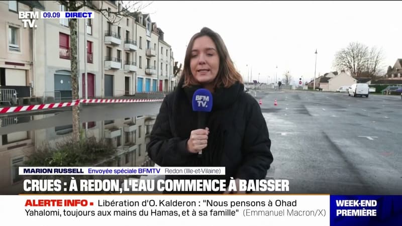 Crues: à Redon, l'eau commence à baisser, les ministres de l'Intérieur et de la Transition écologique attendues sur place