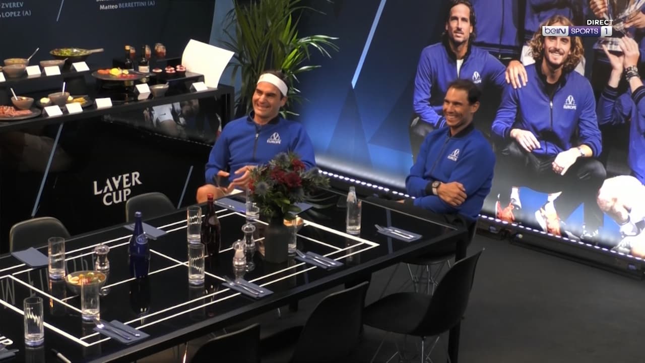 Federer et Nadal tout sourire Federer et Nadal tout sourire