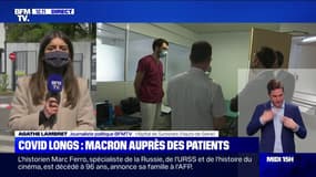 Emmanuel Macron s'est déplacé ce jeudi à l'hôpital Foch de Suresnes qui prend en charge des patients atteints de "Covid long"