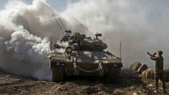 Un Merkava, tank de Tsahal, l'armée israélienne -