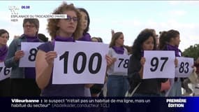 Le collectif "Nous Toutes" s'est réuni dimanche pour dénoncer le "100e féminicide" de l'année
