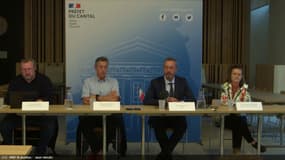Une conférence de presse s'est tenue à Aurillac ce jeudi 21 août, après les violences commises par des casseurs la nuit précédente.