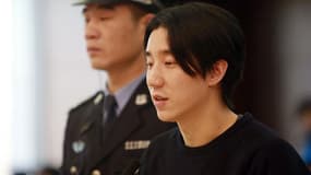 Jaycee Chan, le fils de la star des films de kung-fu Jackie Chan, ici le 8 janvier, a été libéré vendredi après six mois de prison à Pékin.