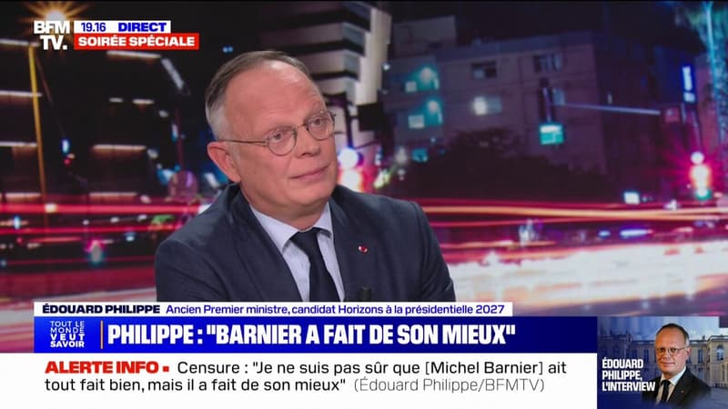 Édouard Philippe au sujet de Michel Barnier: 