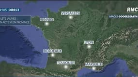 "Acte 6 des gilets jaunes": la carte des points de blocages et des actions prévues en France