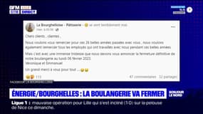 Nord: une boulangerie de Bourghelles contrainte de ferme en raison de la hausse des prix de l'énergie