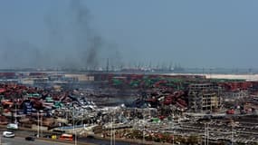 Le site de Tianjin, plusieurs jours après les explosions