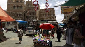 Une place de marché à Sanaa (illustration)