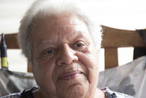 Maryline Naquin, une habitante de l'Isle de Jean Charles en Louisiane, le 16 août 2015 Maryline Naquin, une habitante de l'Isle de Jean Charles en Louisiane, le 16 août 2015