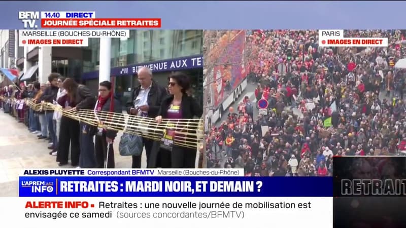 Retraites: une centaine de militants LFI bloquent un centre commercial à Marseille