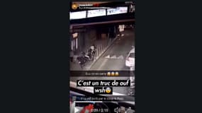 La vidéo montrant l'homme tomber d'un immeuble à Paris.