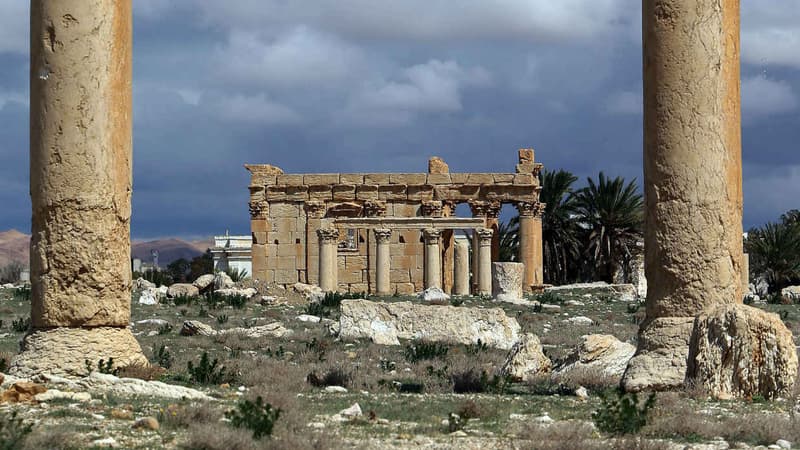 Le temple de Baal Shamin, à Palmyre, le 14 mars 2014.