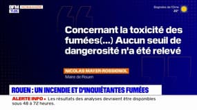 Incendie d'immeubles à Rouen: "aucun seuil de dangerosité n'a été relevé" assure le maire