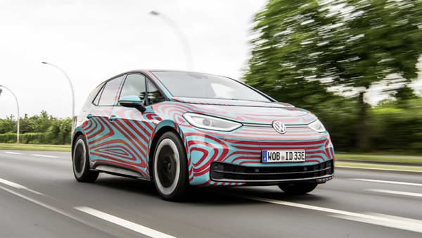 La nouvelle ID3, présentée la semaine prochaine au salon automobile de Francfort (Allemagne). Volkswagen espère vendre 3 millions de voitures électriques chaque année en 2025.