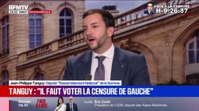 "Il faut voter la censure de gauche", assure Jean-Philippe Tanguy (RN)