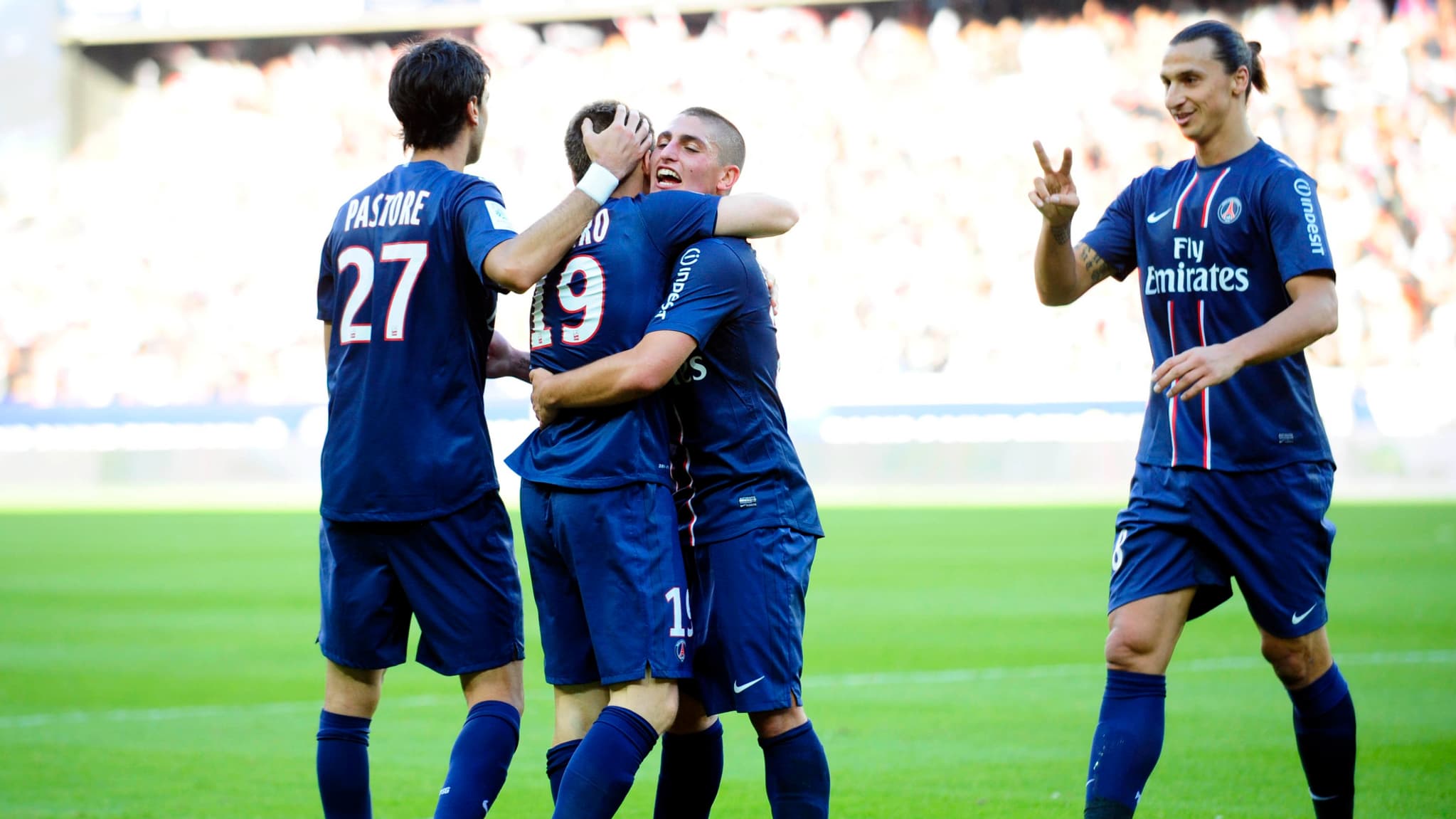 Verratti et ses partenaires en 2012 Verratti et ses partenaires en 2012