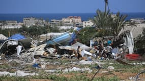 Des Palestiniens dans le camp de déplacés d'Al-Mawasi, le 29 juin 2024. (Photo d'archive)