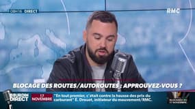 Eric Drouet, un des instigateurs des blocages du 17novembre: "Nous, on n'arrive pas à comprendre ces personnes-là (contre le blocage). A part bloquer le pays, il n'y a pas 10.000 solutions."