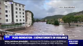 Vigilance pluie-inondation: "Depuis ce matin, on a plus de 140 sapeurs-pompiers sur le terrain", affirme Éric Florès (SDIS 34)