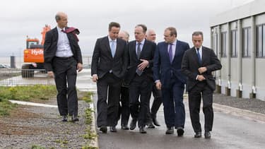 David Cameron en visite sur le site où doivent être construits deux EPR.