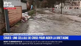 Crues: une réunion de crise à Quimperlé dans le Finistère