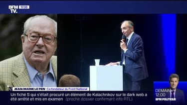 Présidentielle 2022: Jean-Marie Le Pen soutiendra "le candidat national le mieux placé", "si c'est Éric Zemmour oui, si c'est Marine Le Pen, oui"