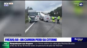 Fréjus : un camion citerne a perdu sa citerne hier sur l'A8