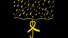 Le parapluie et le ruban jaune, symboles de la mobilisation des prodémocrates à Hong Kong.