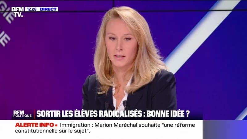 Sortir les élèves radicalisés: Marion Maréchal propose un encadrement 