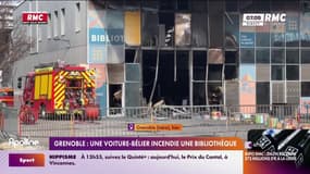 Grenoble: une voiture-bélier incendie une bibliothèque inaugurée deux mois auparavant
