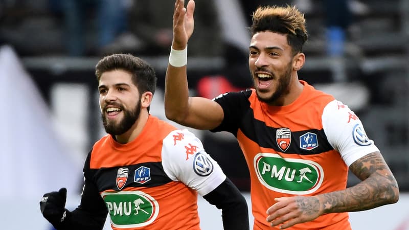 Jimmy Cabot et Denis Bouanga (Lorient)