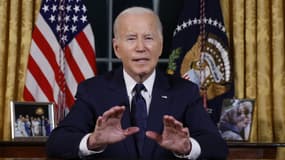 Joe Biden, le 19 octobre 2023, au Bureau ovale de la Maison Blanche 