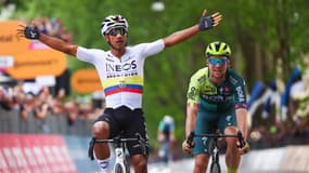 Jhonatan Narvaez lors de la première étape du Giro, le 4 mai 2024.