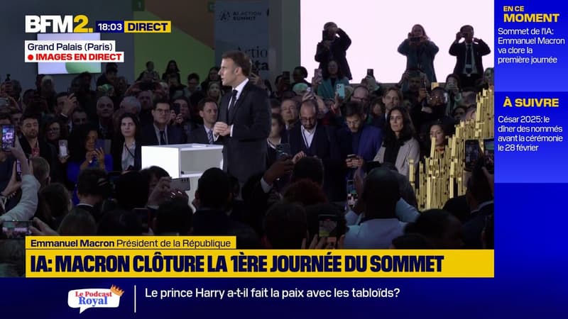 Sommet sur l'IA: Macron vante la 