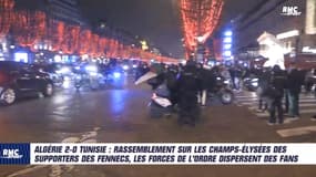Victoire de l'Algérie: tensions sur les Champs-Elysées entre supporters et forces de l'ordre