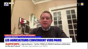 Le président de la FDSEA Ile-de-France, explique que les agriculteurs mettent en place des blocages mais ne souhaitent "pas congestionner la capitale"